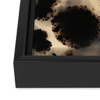 Organic Tortoiseshell Marble Pattern in Black and Cream Framed Canvas Print Gallery Image 3