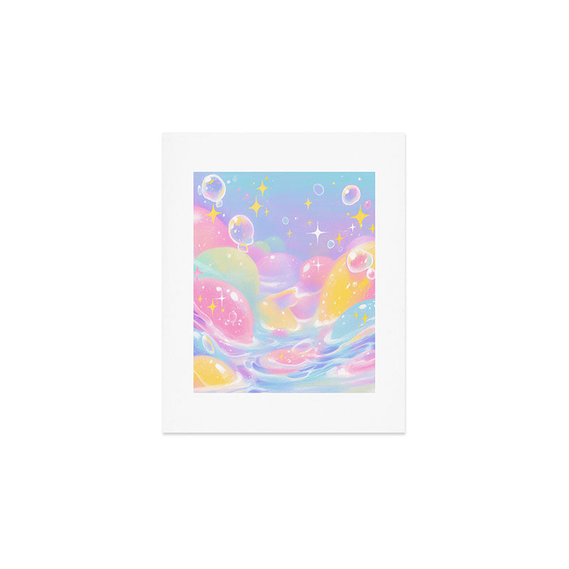 Pastel Cosmic Jelly Landscape Art Print Gallery Image 1