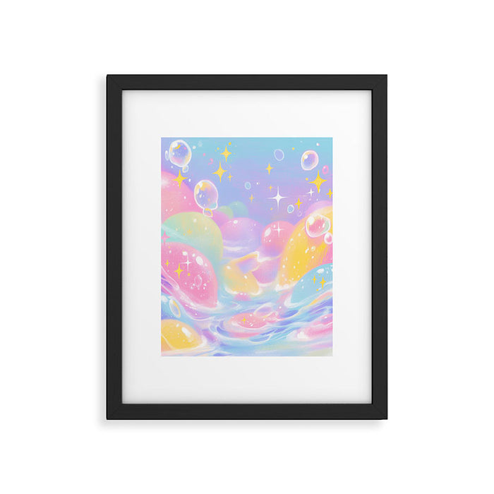 Pastel Cosmic Jelly Landscape Framed Art Print Gallery Image 1