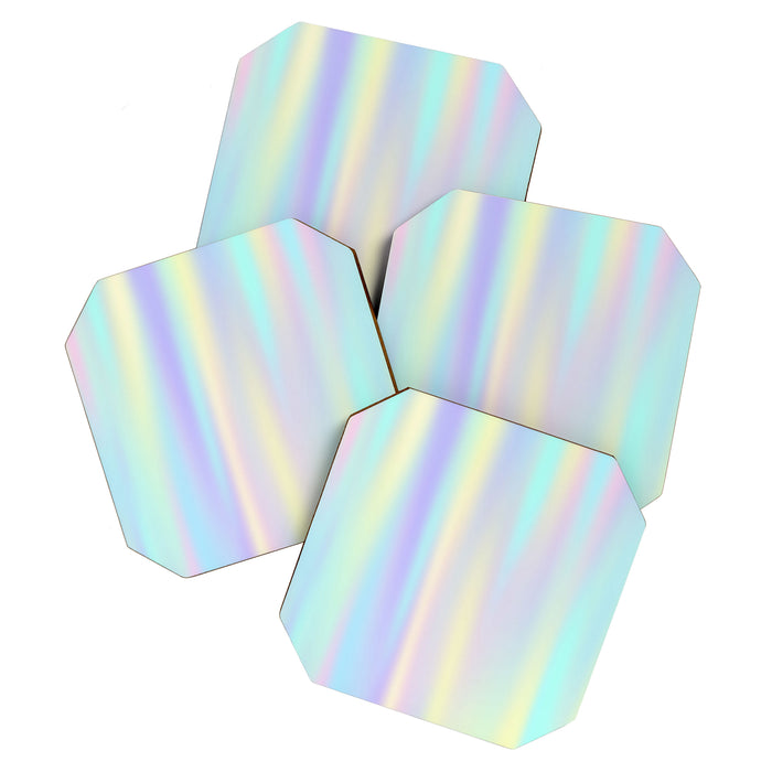 Pastel rainbow abstract Coaster Gallery Image 1