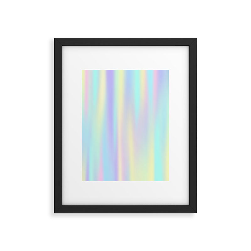Pastel rainbow abstract Framed Art Print Gallery Image 5