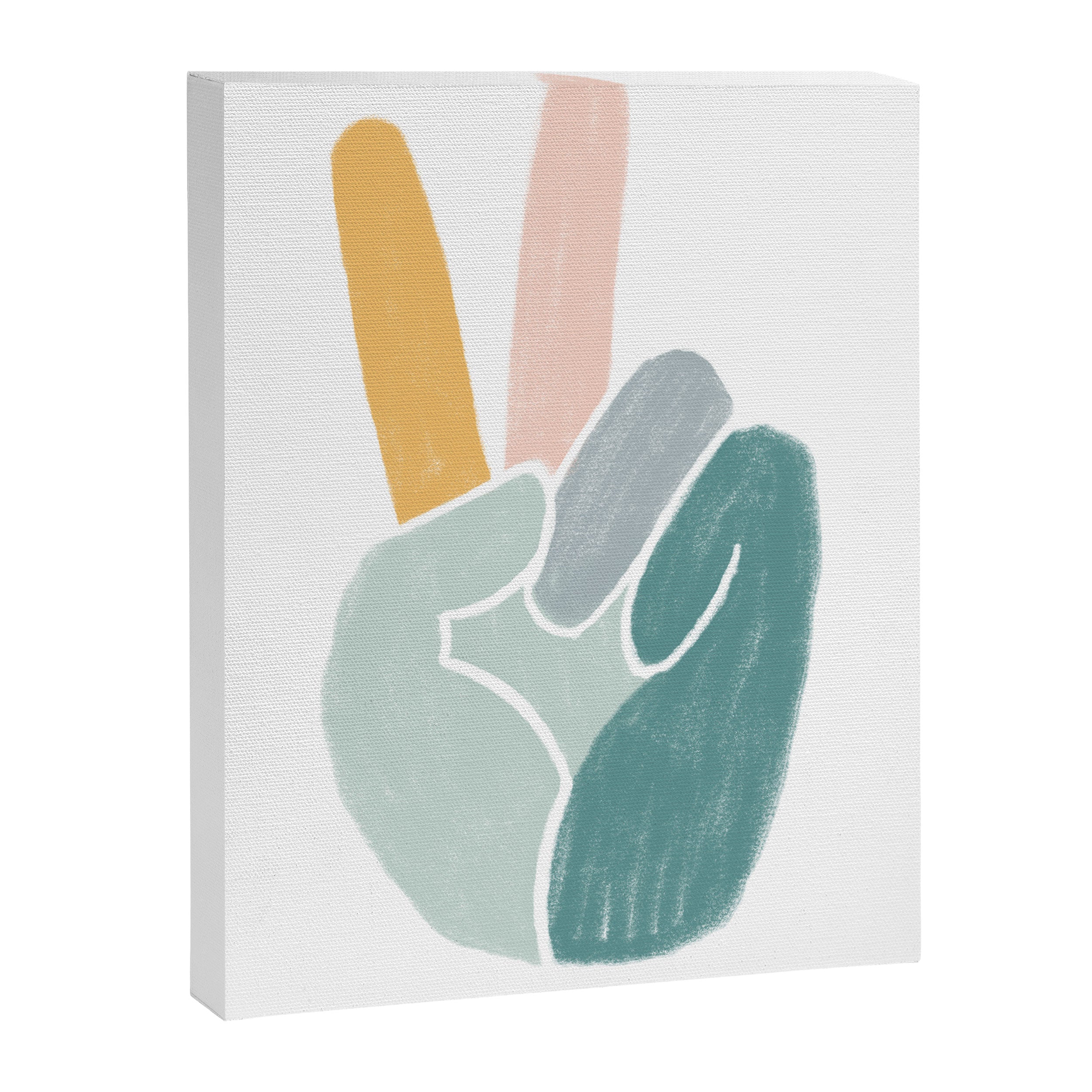 Peace sign pastel Canvas Print Gallery Image 6