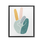 Peace sign pastel Framed Canvas Print Gallery Image 6
