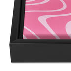 Pink Abstract Swirl Pattern Framed Canvas Print Gallery Image 3
