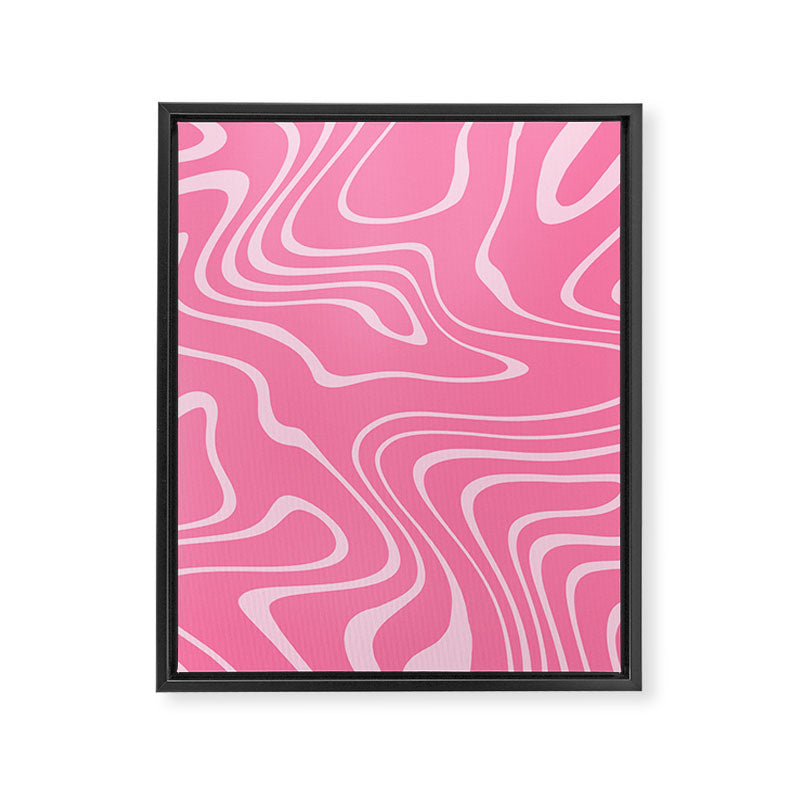 Pink Abstract Swirl Pattern Framed Canvas Print Gallery Image 8