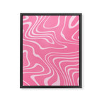 Pink Abstract Swirl Pattern Framed Canvas Print Gallery Image 8