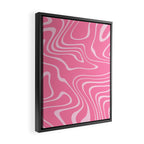 Pink Abstract Swirl Pattern Framed Canvas Print Gallery Image 2