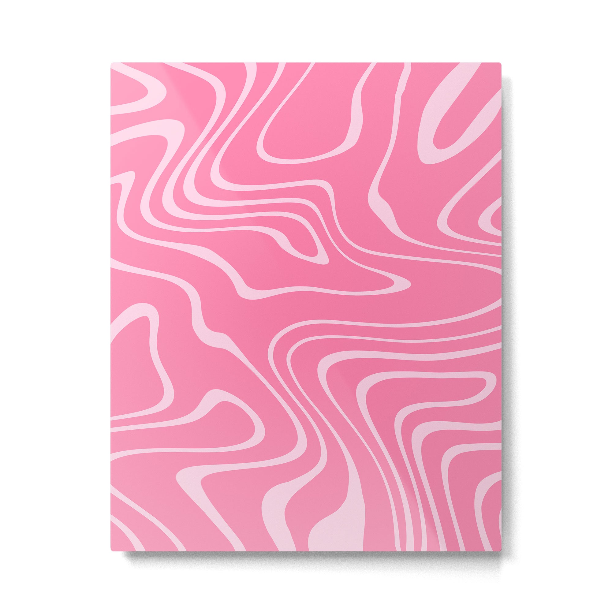 Pink Abstract Swirl Pattern Metal Print Gallery Image 6