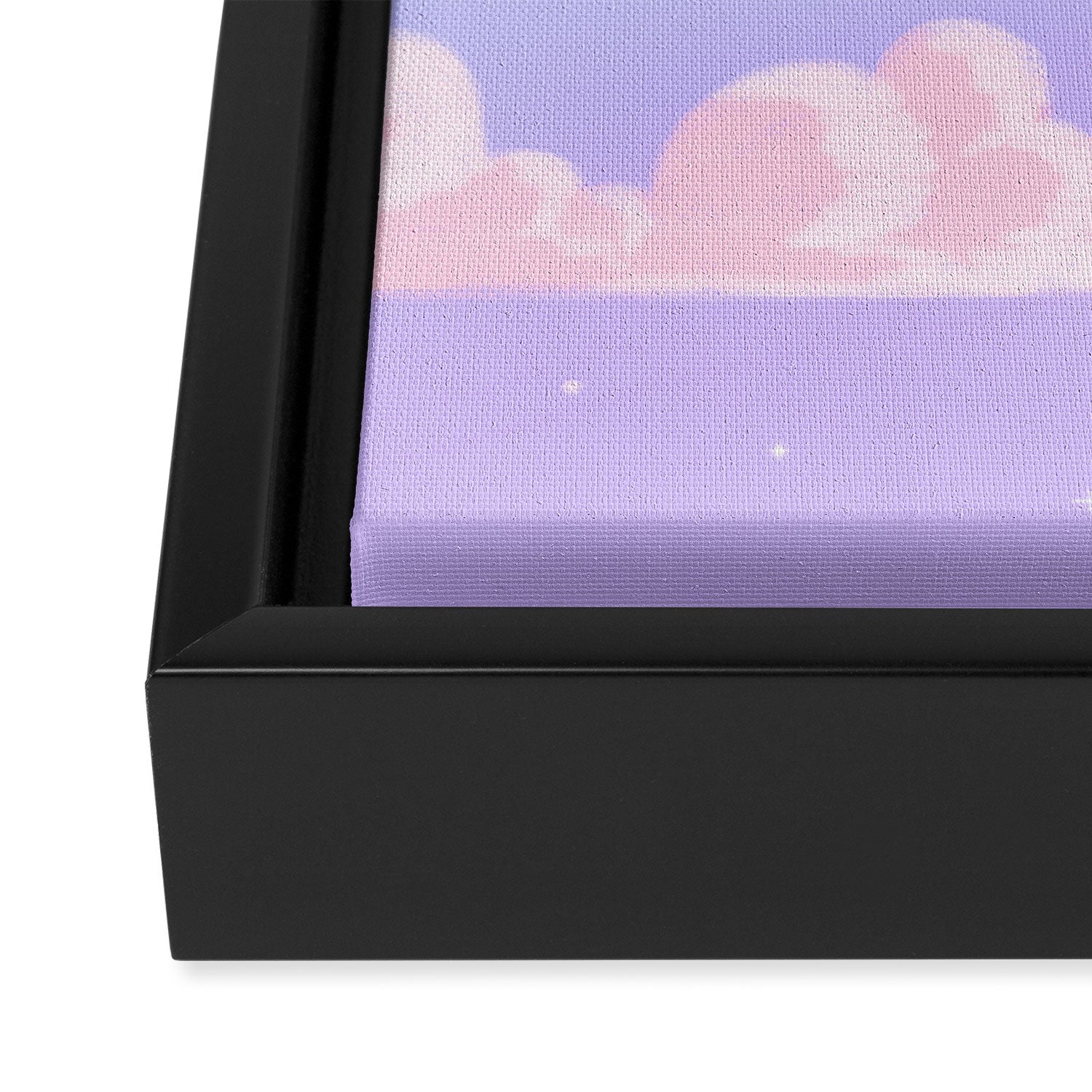Pink Clouds Purple Sky Lo Fi Framed Canvas Print Gallery Image 3