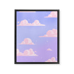 Pink Clouds Purple Sky Lo Fi Framed Canvas Print Gallery Image 8