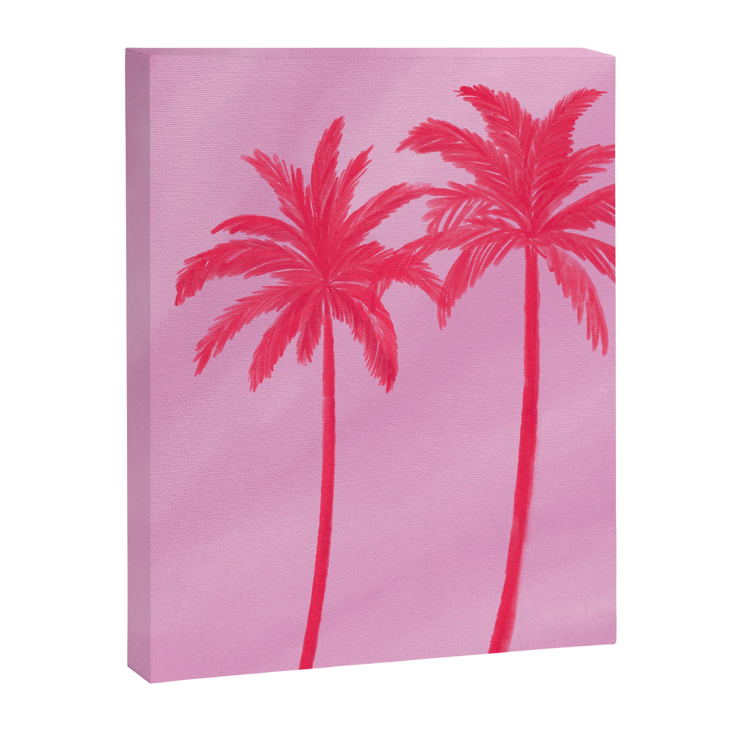 Pink Palm Trees Summer Tropical Aesthetic Canvas Print Gallery Image 6