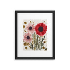 Poppy and Blush Blooms Framed Art Print Gallery Image 5
