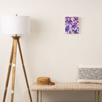 Purple Orchid Blossom Pattern Vibrant Floral Canvas Print Gallery Image 2