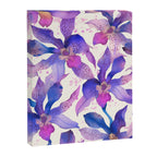 Purple Orchid Blossom Pattern Vibrant Floral Canvas Print Gallery Image 6