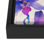 Purple Orchid Blossom Pattern Vibrant Floral Framed Canvas Print Gallery Image 3