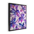 Purple Orchid Blossom Pattern Vibrant Floral Framed Canvas Print Gallery Image 2