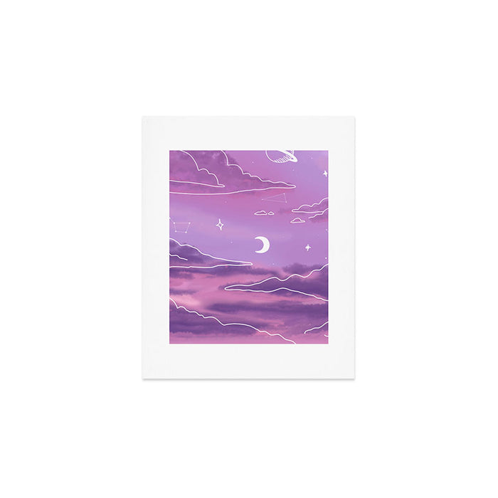 Purple Sunset View Art Print Gallery Image 1