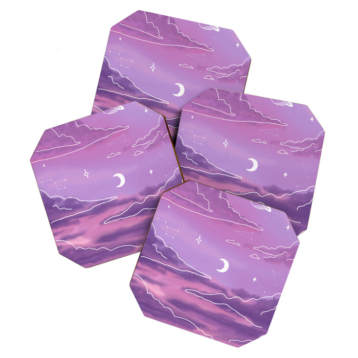 Purple Sunset View Coaster Gallery Image 1