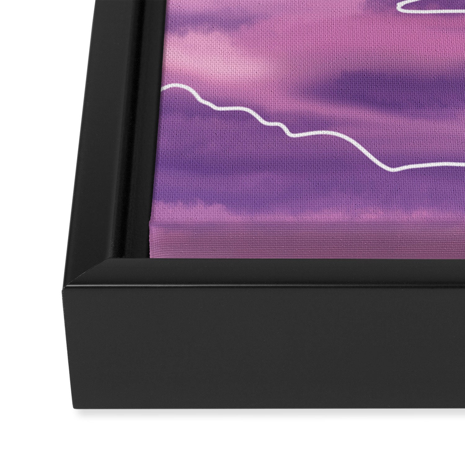 Purple Sunset View Framed Canvas Print Gallery Image 3