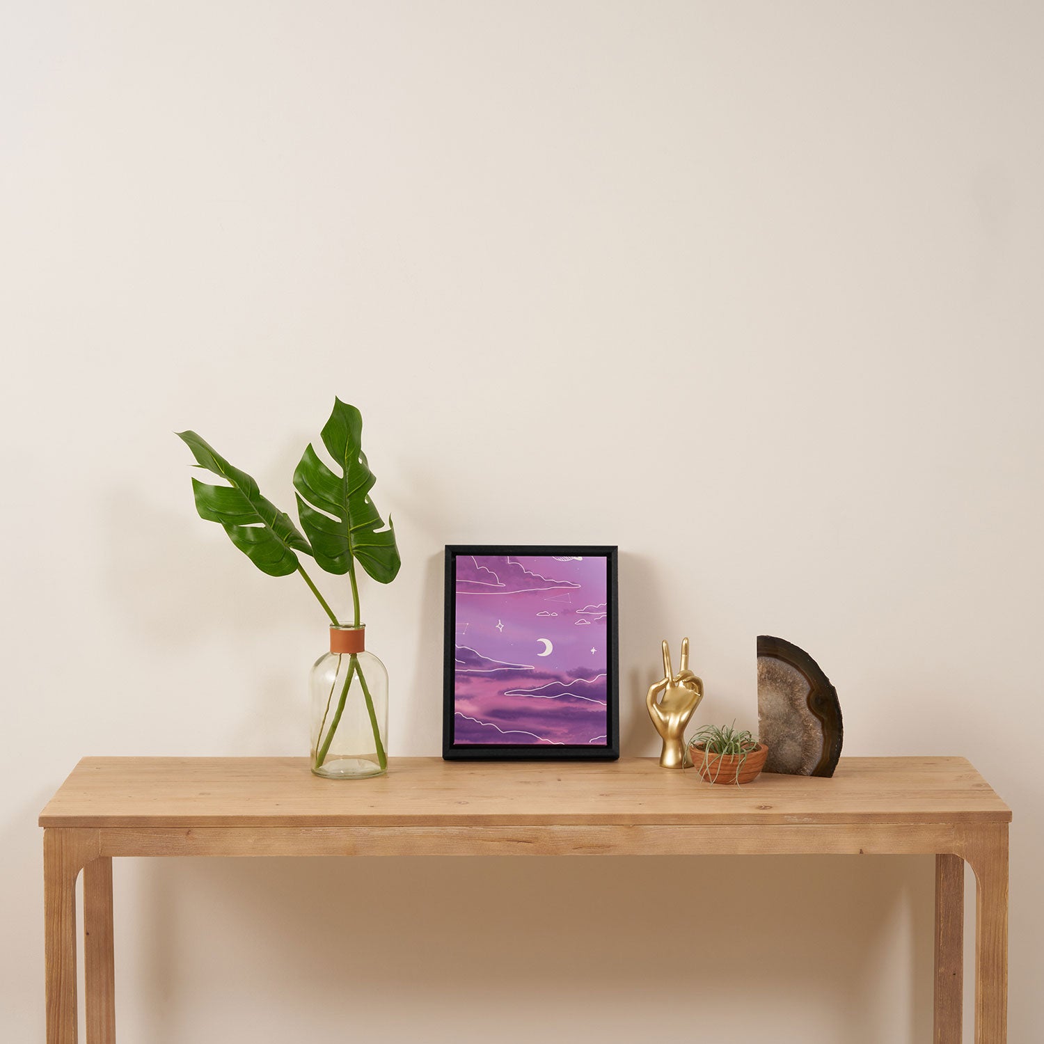 Purple Sunset View Framed Canvas Print Gallery Image 4