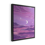 Purple Sunset View Framed Canvas Print Gallery Image 2