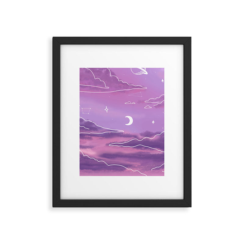 Purple Sunset View Framed Art Print Gallery Image 6