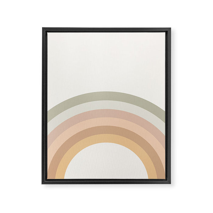 Rainbow Neutral Colors Framed Canvas Print Gallery Image 1