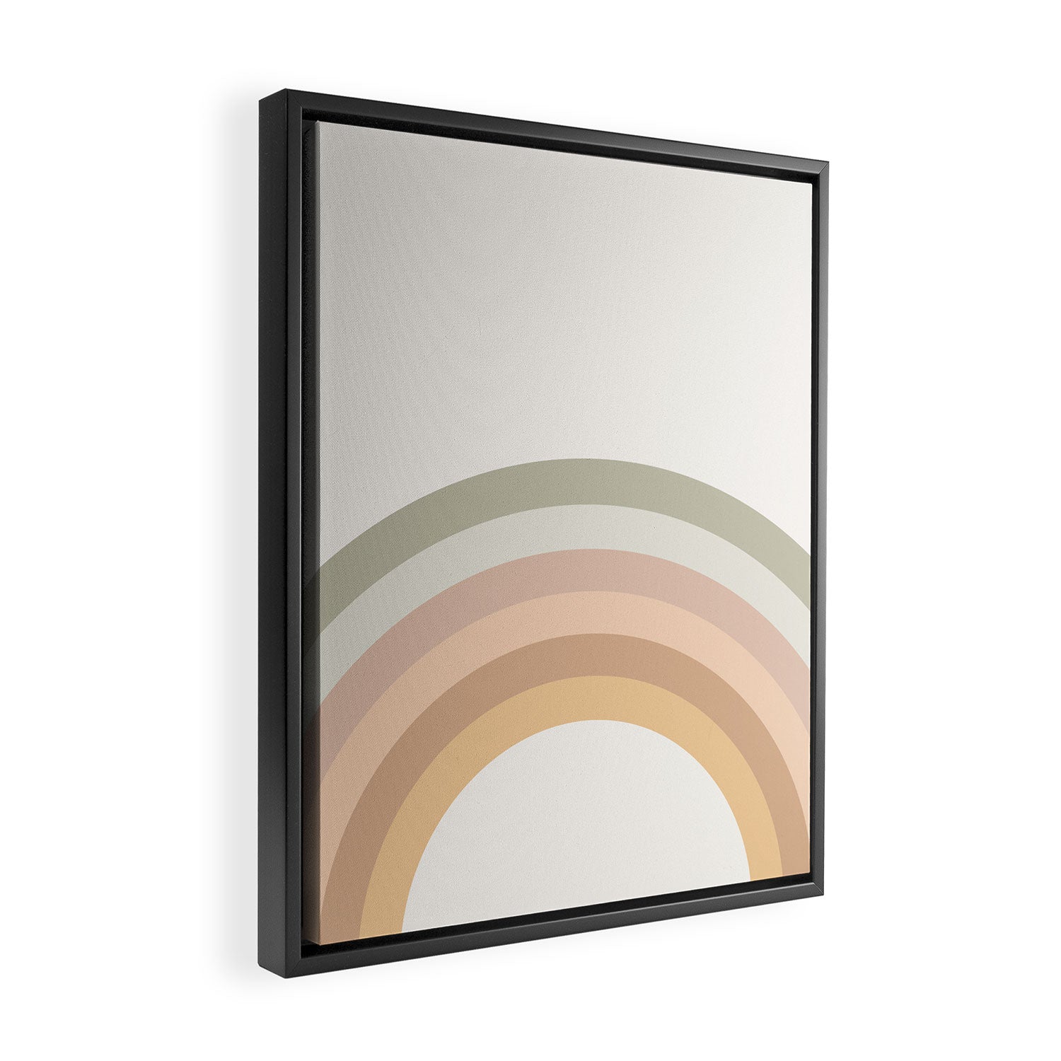 Rainbow Neutral Colors Framed Canvas Print Gallery Image 2