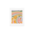 Rainbow Swirl Abstract Retro 70s  Art Print Gallery Image 1