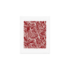 Red Zebra Stripe Abstract Pattern Bold Animal Print Art Print Gallery Image 1