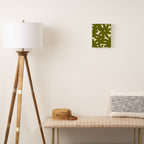 Retro 70s Bold Flowers Pattern Green Canvas Print Gallery Image 2