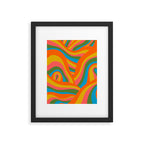 Retro 70s Psychedelic Abstract Pattern Framed Art Print Gallery Image 6