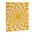 Retro 70s Swirl Spiral Banana Yellow Groovie  Canvas Print Gallery Image 8
