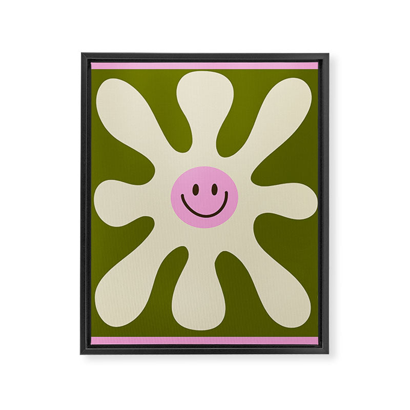 Retro Flower Vintage 70s Groovie Framed Canvas Print Gallery Image 6