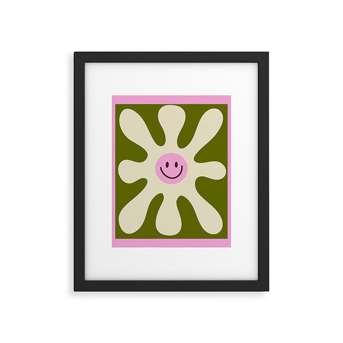 Retro Flower Vintage 70s Groovie Framed Art Print Gallery Image 1