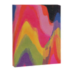 Retro Glitch Wavy Abstract Pattern in Neon Rainbow Canvas Print Gallery Image 6