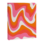 Retro Pink and Orange 70s Abstract Canvas Print Gallery Image 8