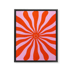 Retro Sun Vintage 70s  Framed Canvas Print Gallery Image 8