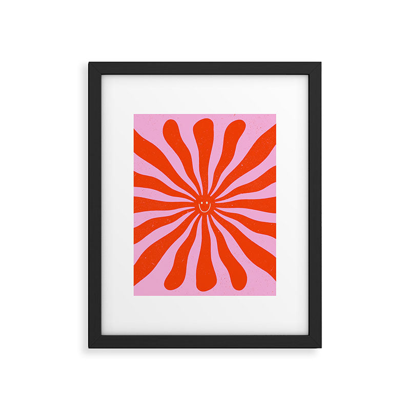 Retro Sun Vintage 70s  Framed Art Print Gallery Image 6