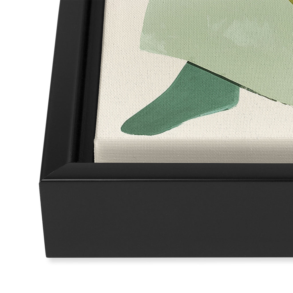 Sage Green Abstract Woman Painting Framed Canvas Print Gallery Image 3