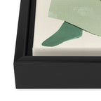 Sage Green Abstract Woman Painting Framed Canvas Print Gallery Image 3