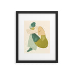 Sage Green Abstract Woman Painting Framed Art Print Gallery Image 5