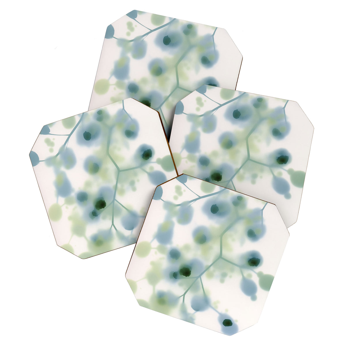 Sage Green Soft Botanical Coaster Gallery Image 1