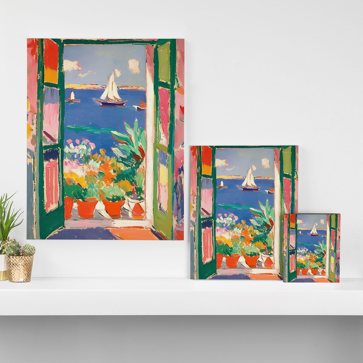 Sea View from the Window  Canvas Print Gallery Image 3