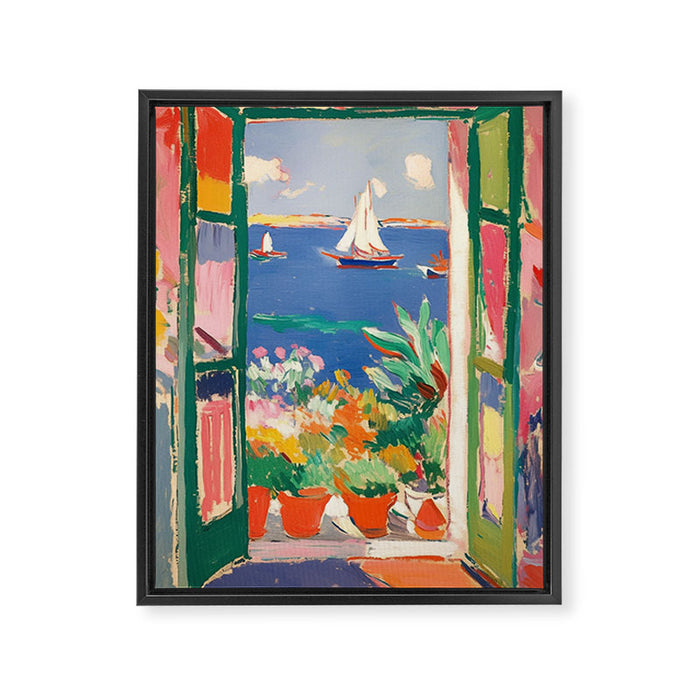 Sea View from the Window  Framed Canvas Print Gallery Image 1