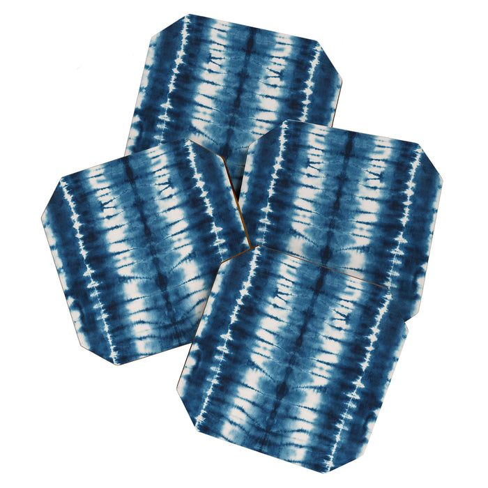 Shibori Indigo Abstract Pattern Japanese Coaster Gallery Image 1