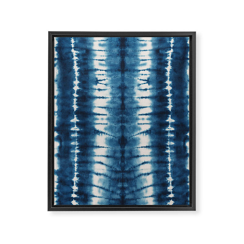 Shibori Indigo Abstract Pattern Japanese Framed Canvas Print Gallery Image 6
