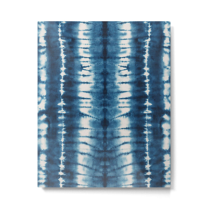 Shibori Indigo Abstract Pattern Japanese Metal Print Gallery Image 1