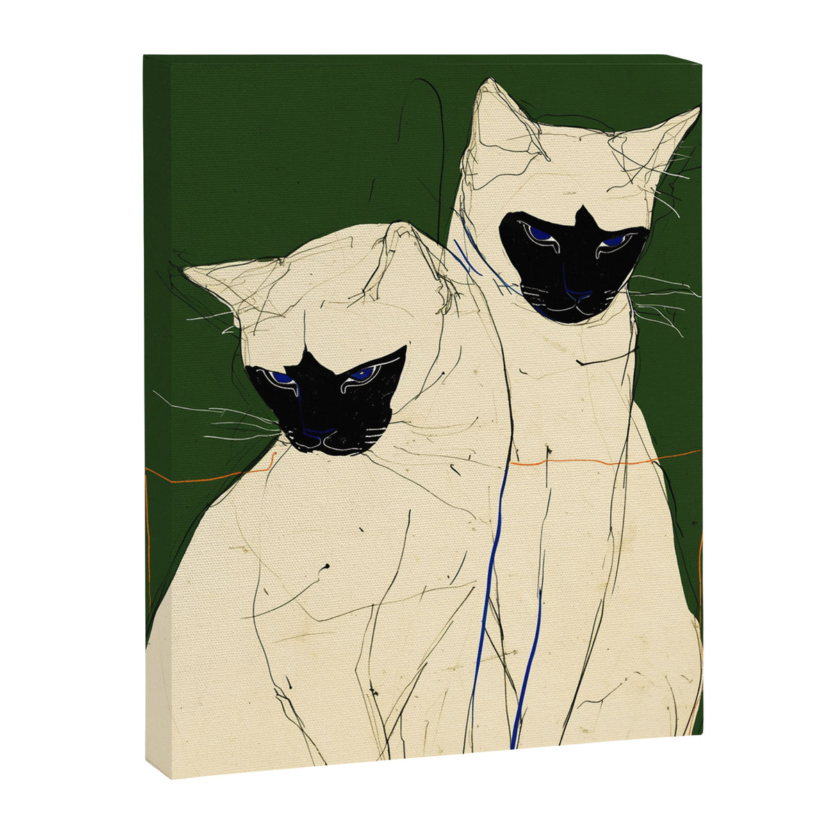 Siamese Cats Modern Art Canvas Print Gallery Image 6