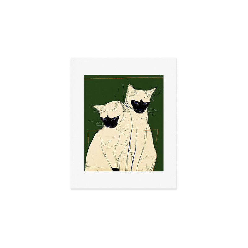 Siamese Cats Modern Art Art Print Gallery Image 1